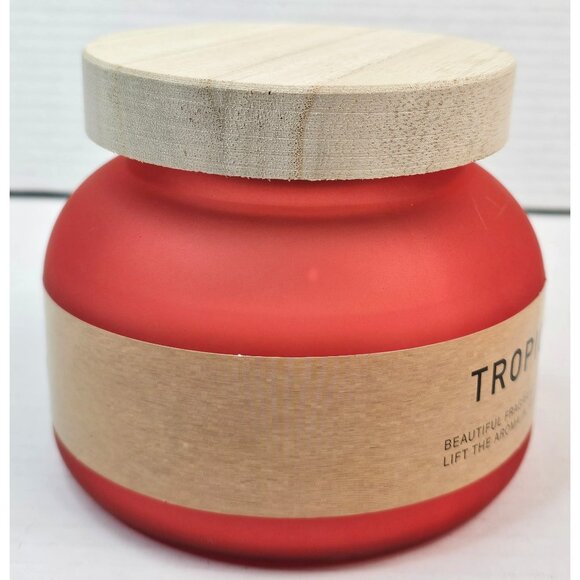 Tropical Sunset Scented Candle 15 Oz With Wooden Lid Double Wick - Picture 4 of 9